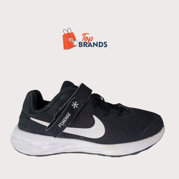Nike Revolution 6 Flyease NN PS Black White Kids Running shoes Size EU 31