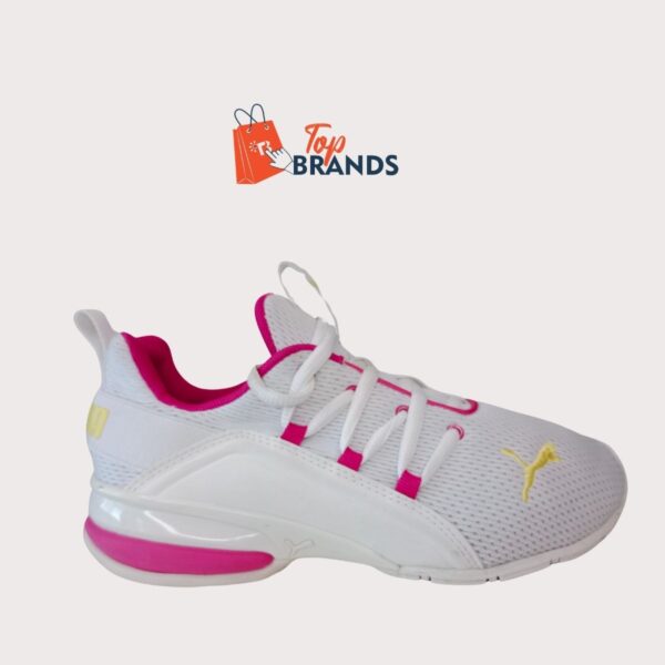 PUMA Kids Girls Axelion Training Sneakers Shoes Casual - White, Size EU 34.5