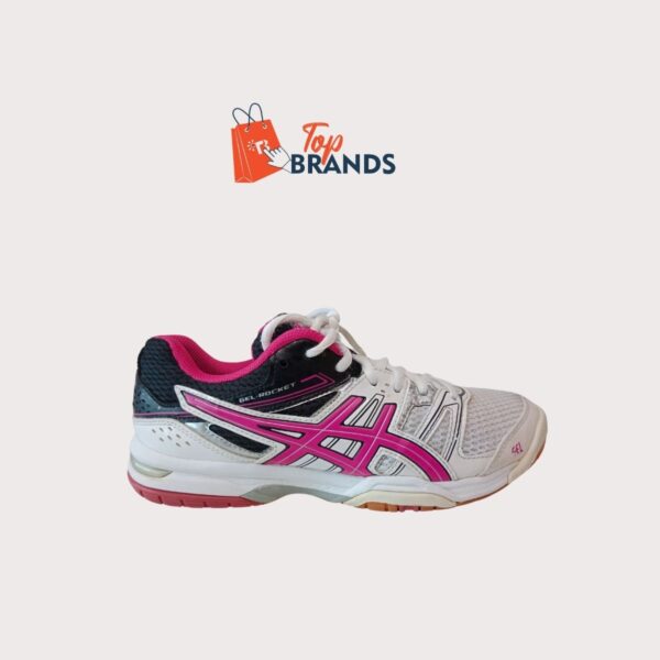 ASICS Women's Gel Rocket Shoe, White/Magenta/Black, Size EU 38