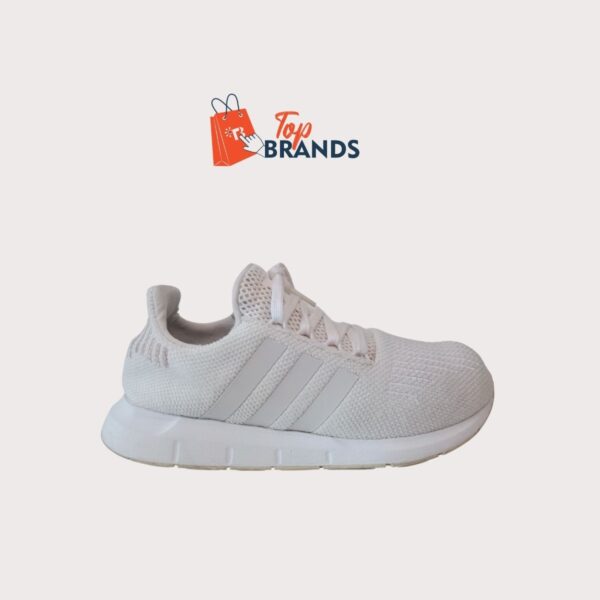 Adidas Women's Sneakers Swift Run Triple White Athletic Casual Shoes Size EU 39.5