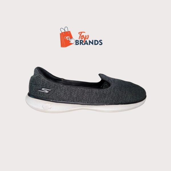 Skechers Go Step Lite Women's Slip On Comfort Walking Shoes Black White EU.38